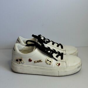 Karl Lagerfeld Paris Cate Pins Lace-Up Sneakers Size 6.5